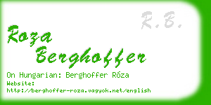 roza berghoffer business card